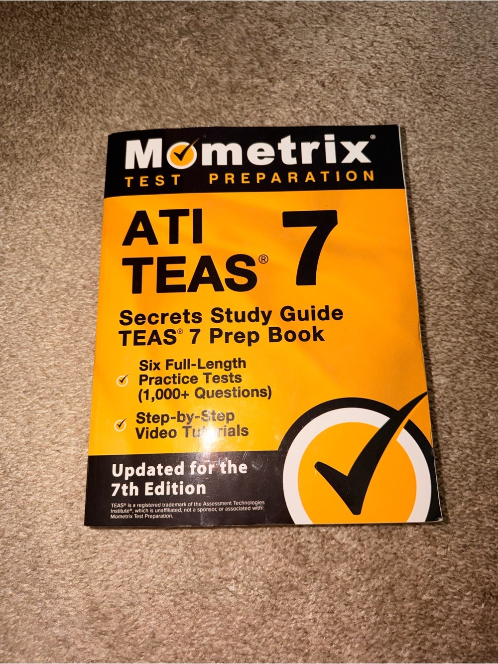 ATI TEAS 7 Prep Book - Yellow